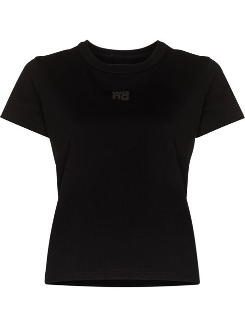 T-shirt a maniche corte con stampa del logo Alexander Wang | 4CC3221358001